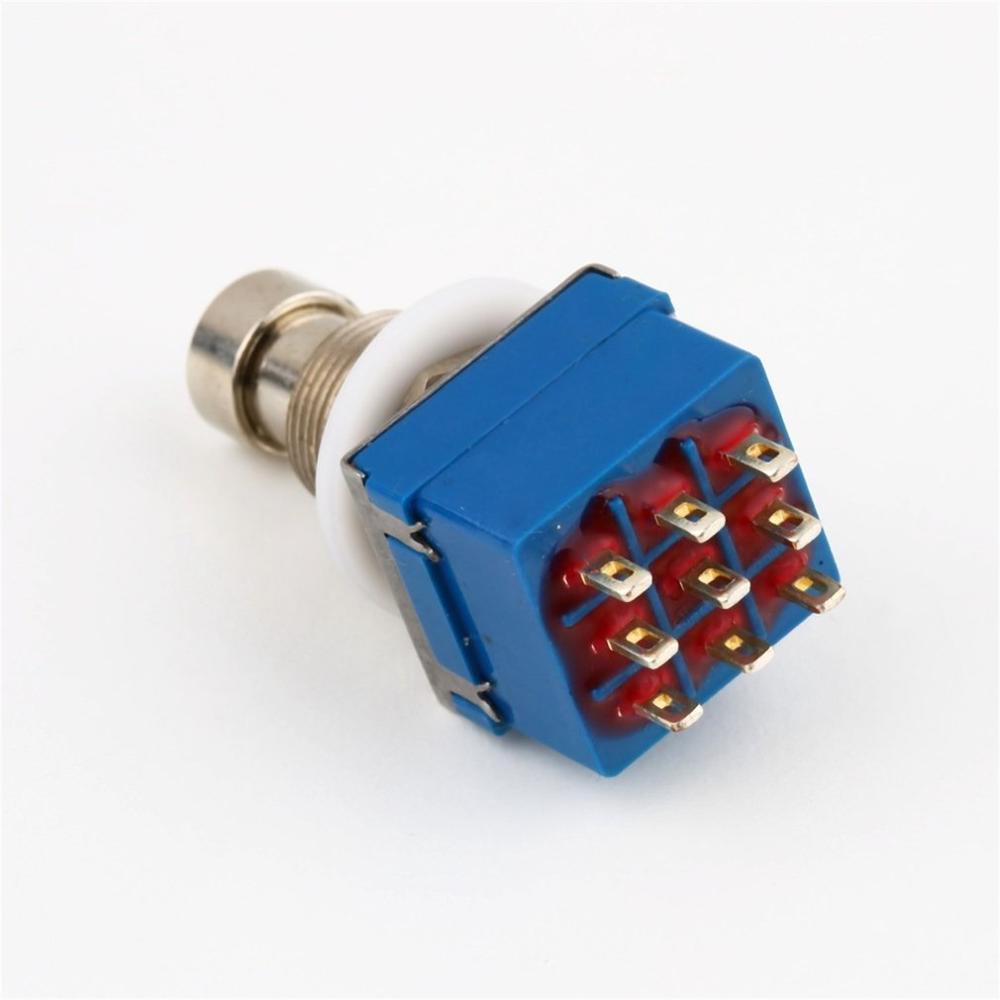 9-pin 3PDT Guitar Effects Pedal Box Stomp Foot Metal Switch True Bypass Guitar Accessories