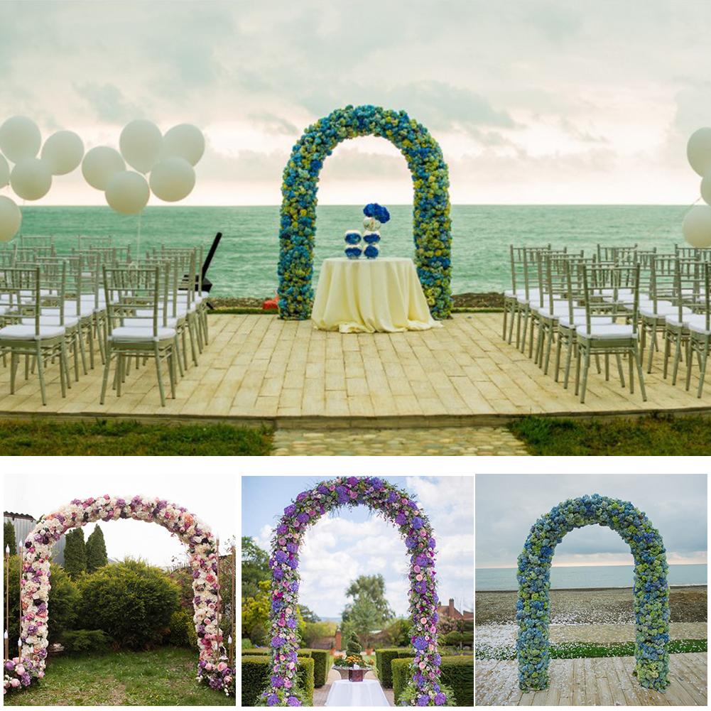 Jern bryllup bue ramme blomsterstand plante klatrestativ have baggrund bue til ægteskab fødselsdag bryllupsfest dekor