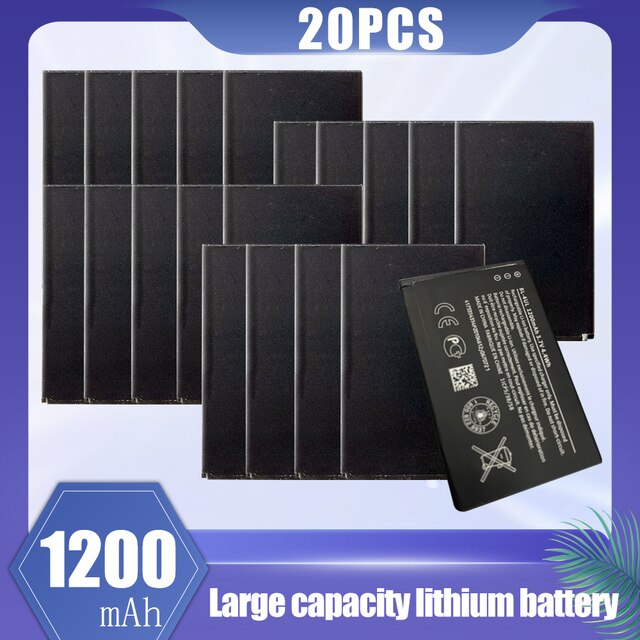 Bl -4ul bl4ul bl 4ul 1200 mah erstatnings lithium mobiltelefon batteri til nokia 225 230 330 220 rm-1172 rm-1011 rm-1012 rm-1126: 20 stk