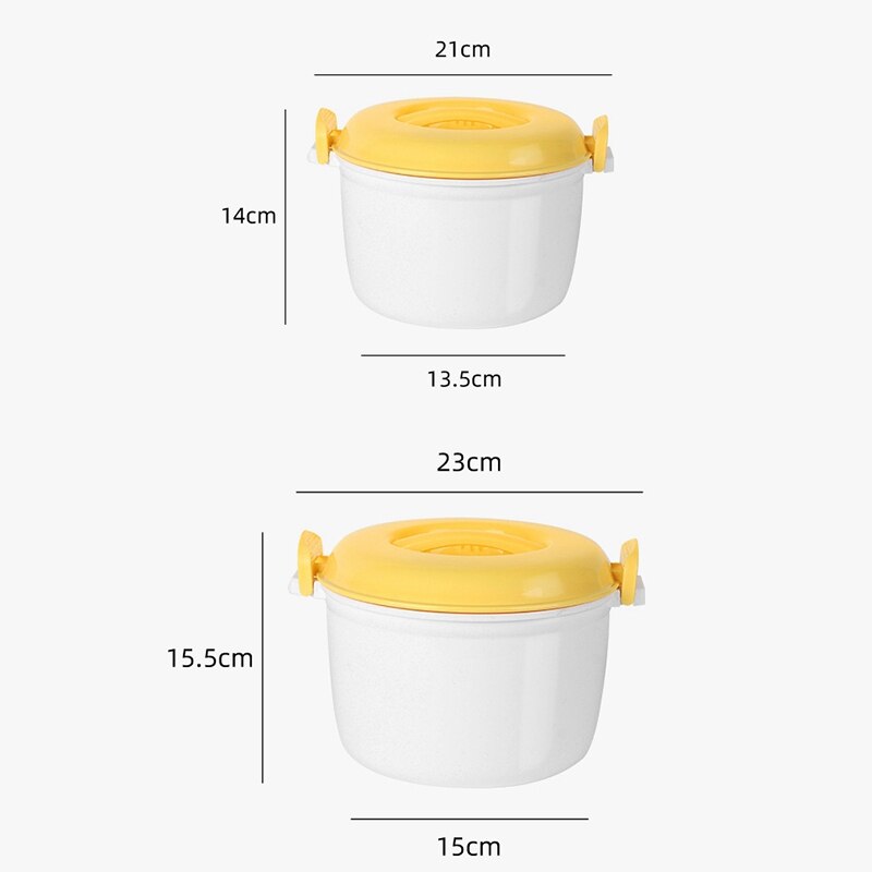 Portable Microwave Oven Rice Cooker Multifunctional Steamer Insulation Lunch Box Steaming Utensils for Microwave