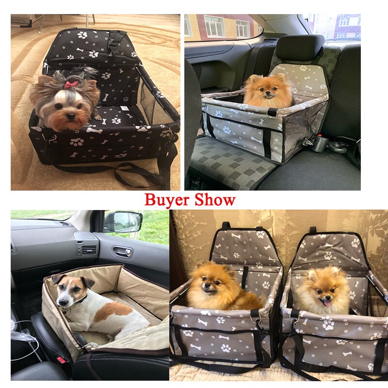 Bolsa para el asiento del coche del perro, cesta impermeable, bolsas colgantes de malla para viajes de seguridad, bolsa de asiento para perros