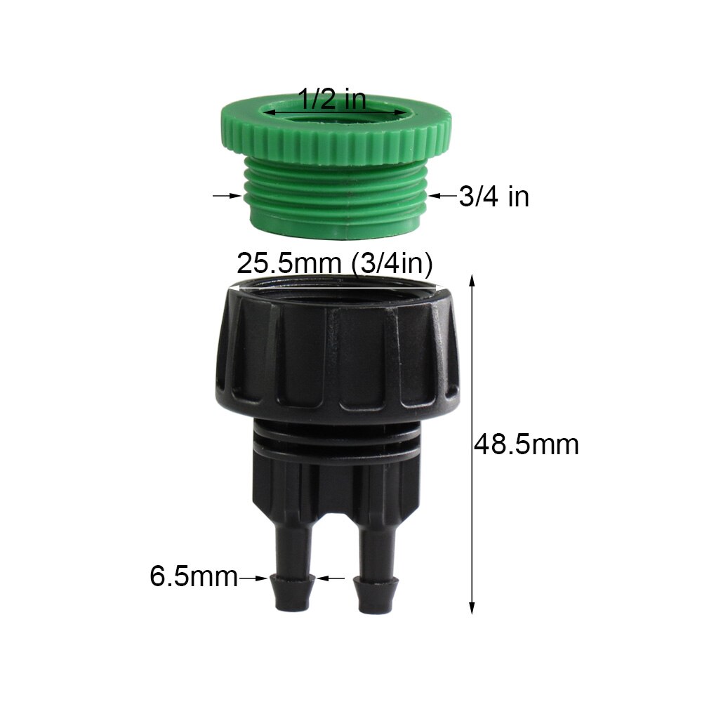 RBCFHl 5m-100m 4/7mm Garden Watering PVC Pipe Micro Irrigation Tubing Sprinkler W/ 1/2''&amp;3/4'' Integrated Connector