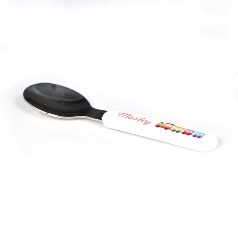 Aldult-cubiertos de sublimación para niños, vajilla de acero inoxidable, vajilla de estilo occidental, cuchillo blanco, tenedor y cuchara