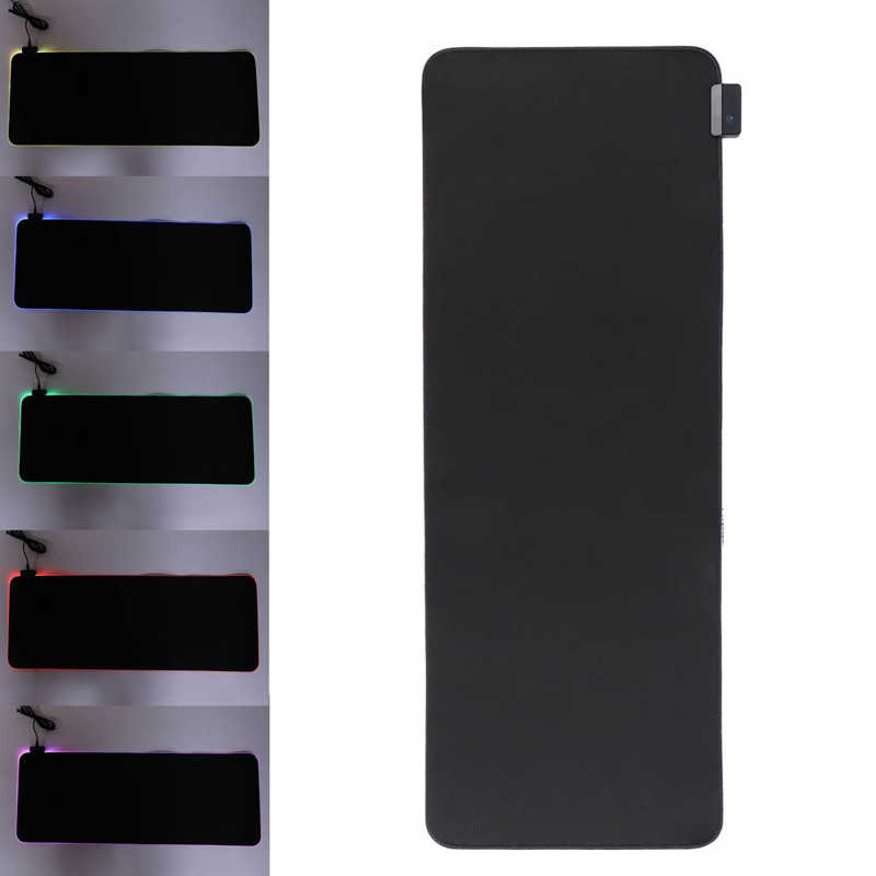 Muis Mat Rgb Backlight Mousepad Gaming Met Oplaadkabel Voor Toetsenbord Voor Muis