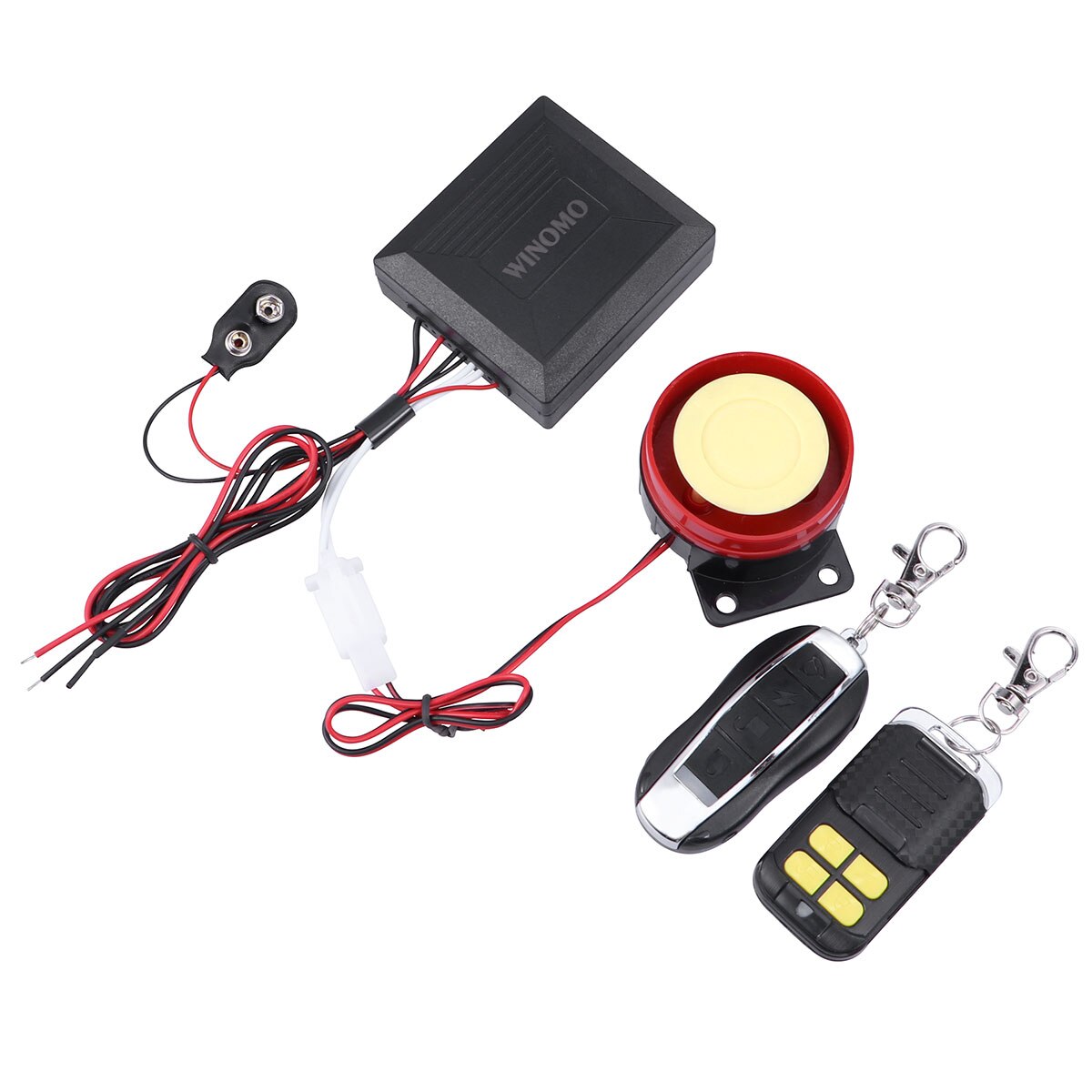 WINOMO 12V Universal Alarm System Roller Motorrad Roller Anti Theft Sicherheit Alarm System mit Doppel Fernbedienung A35