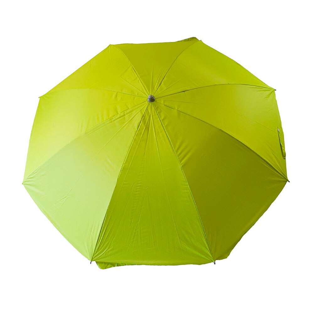 Sombrilla Parasol Playa Fijo 140 Cm Hierro y Nylon Protección UV con Pincho Incluido Funda Incluida: Verde