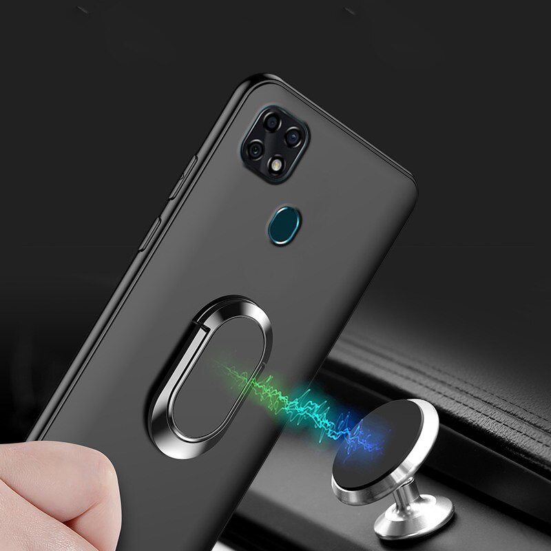 Voor ZTE Blade 20 Smart Case Vinger Ring Magneet Matte Protector Coque Op Voor ZTE Blade 20 Smart Gevallen 6.49''