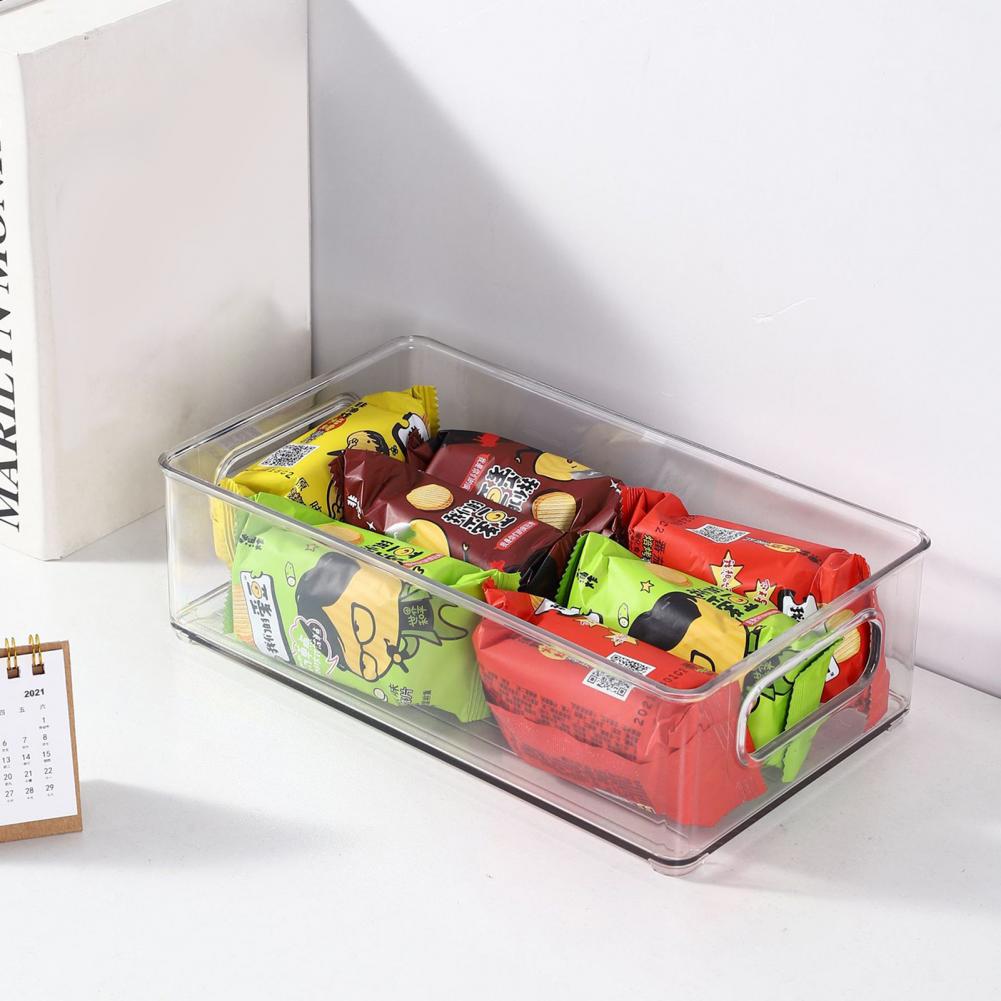 Refrigerator Food Storage Bins Transparent Thicker Stackable Pantry Fridge Freezer Food Storage Bins With Handle for Home