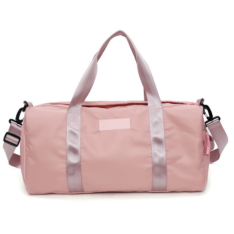 Pink Gym Bag Women Wet Dry Clothes Duffle Bag Crossbody Fitness Travel Sports Gym Yoga Bags with Shoes Compartment: Pink