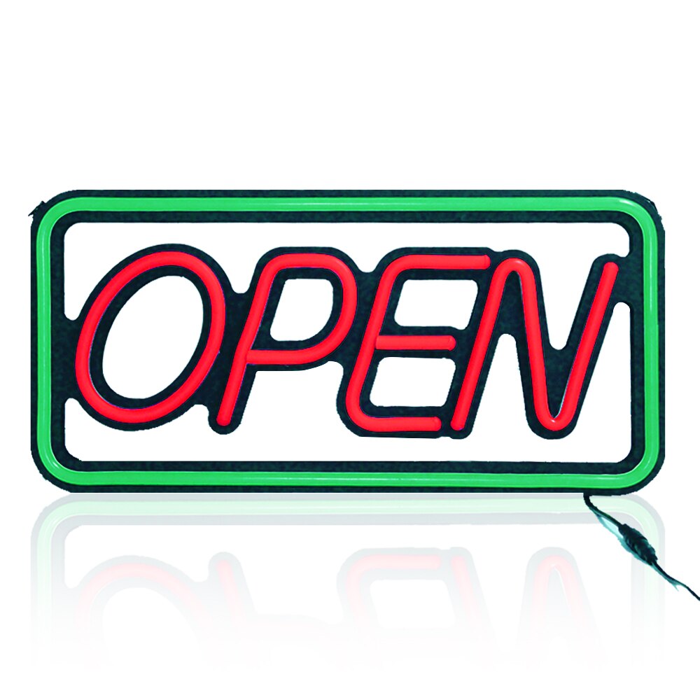 Business Open Sign Neon Red Letter For Pizza/Coffee Bright Neon Business Store Led Open Sign Light With Red Green Open Light
