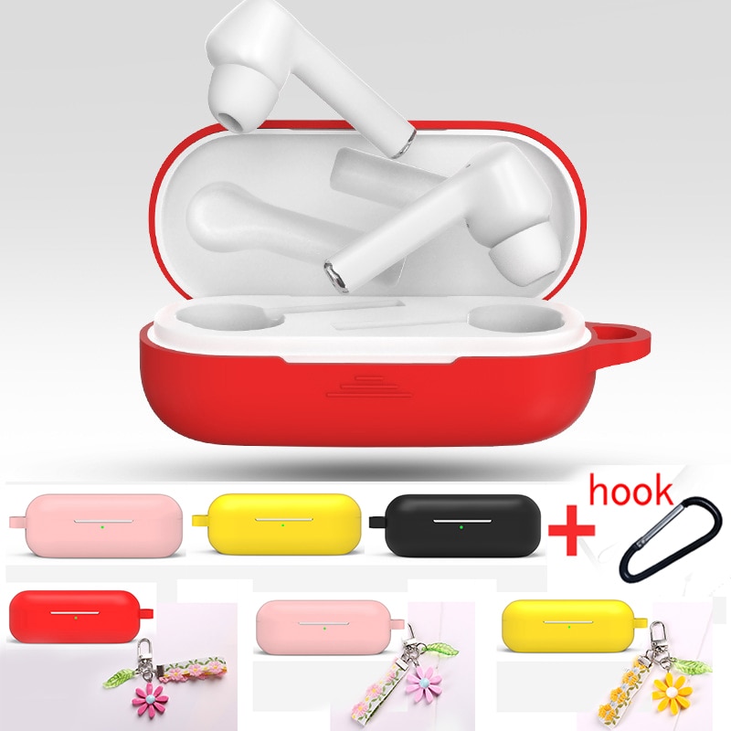 silicone funda honor flypods 3 case For Huawei Freebuds 3i honor flypods 3i case colorful flower keyring headphone case