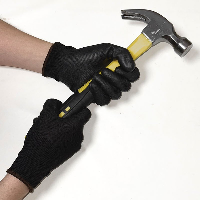Guantes de poliuretano con revestimiento de PU para hombres y mujeres, guantes de trabajo de seguridad duraderos, suministros de reparador de carpintero, sin logotipo, 12/24 pares