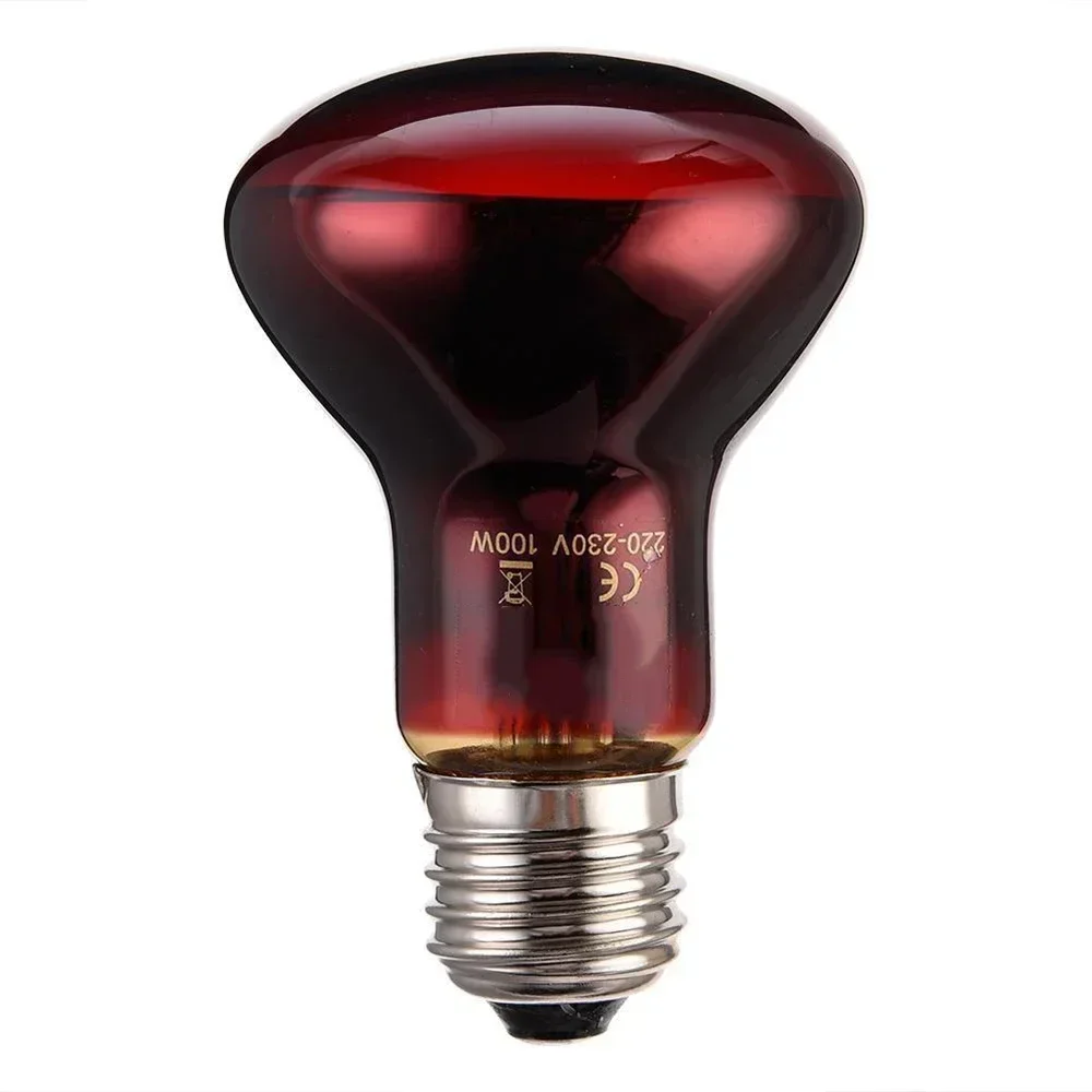 220V UVA Amfibische Rode Verwarming Lamp 25/40/50/75/100W Infrarood lamp Glazen Lamp Accessoires voor Reptielen Slang Hagedissen E27 Lamp