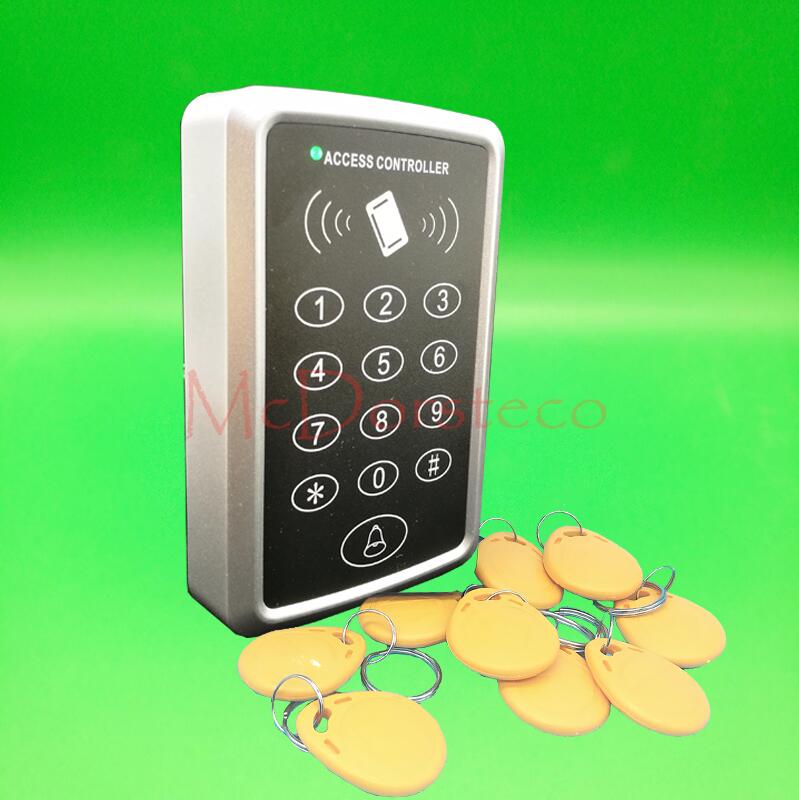 125khz Rfid Access Control Press Keypad RFID Door Access Control System Door Lock Controller Door Locker and Opener: Yellow Keycard
