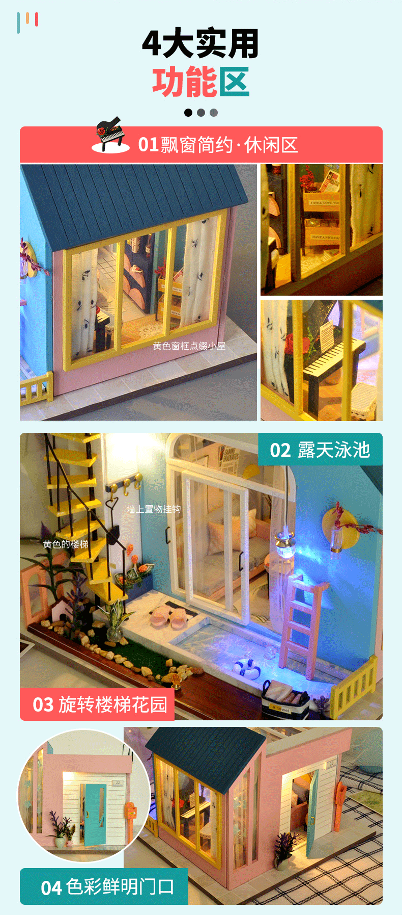 Diy Doll House Handmade House Model Warm And Fashionable Villa With Swimming Pool To Send Family Love And Of Love