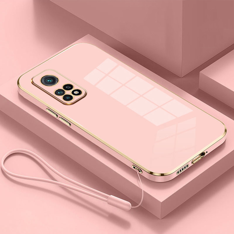 For Xiaomi 10T Case Xiaomi Mi 10T Pro 5G Phone Case M2007J3SG M2007J3SY M2007J17C Luxury Square Plating Shockproof Back Cover: aluminum / SKY BLUE