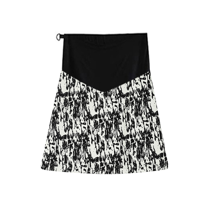 Minifalda acampanada para mujeres embarazadas, faldas con estampado de caderas delgadas, para restauración de viento en la universidad, maternidad,