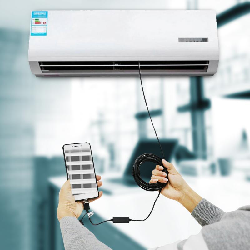 Endoscope OTG USB IP67Waterproof avec caméra étanche de 2 mégapixels pour l'inspection des tuyaux de voiture câble de 5 mètres de longueur