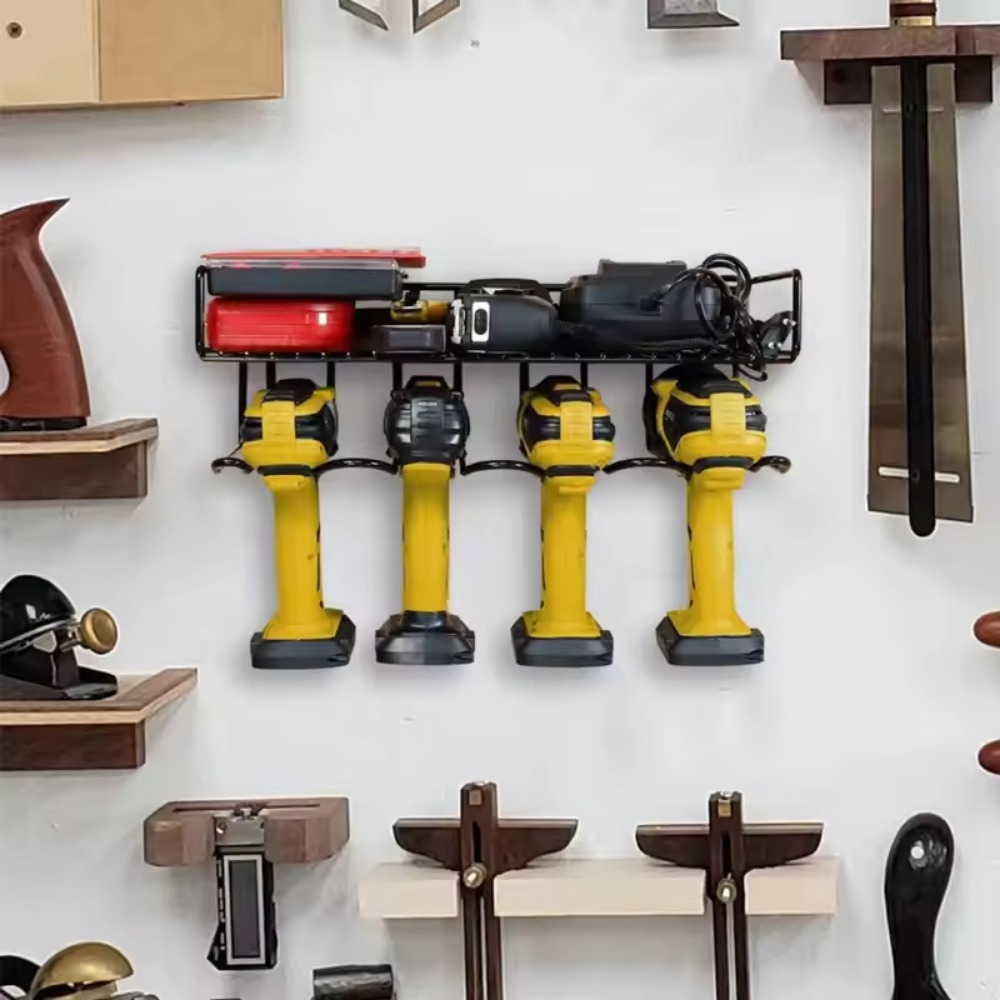 Elektrisch gereedschapsrek Elektrische boor Schroevendraaier Gereedschapsopslag Plank Wandmontage Gereedschap Organizer Gewoon garagelader Opslaghouder