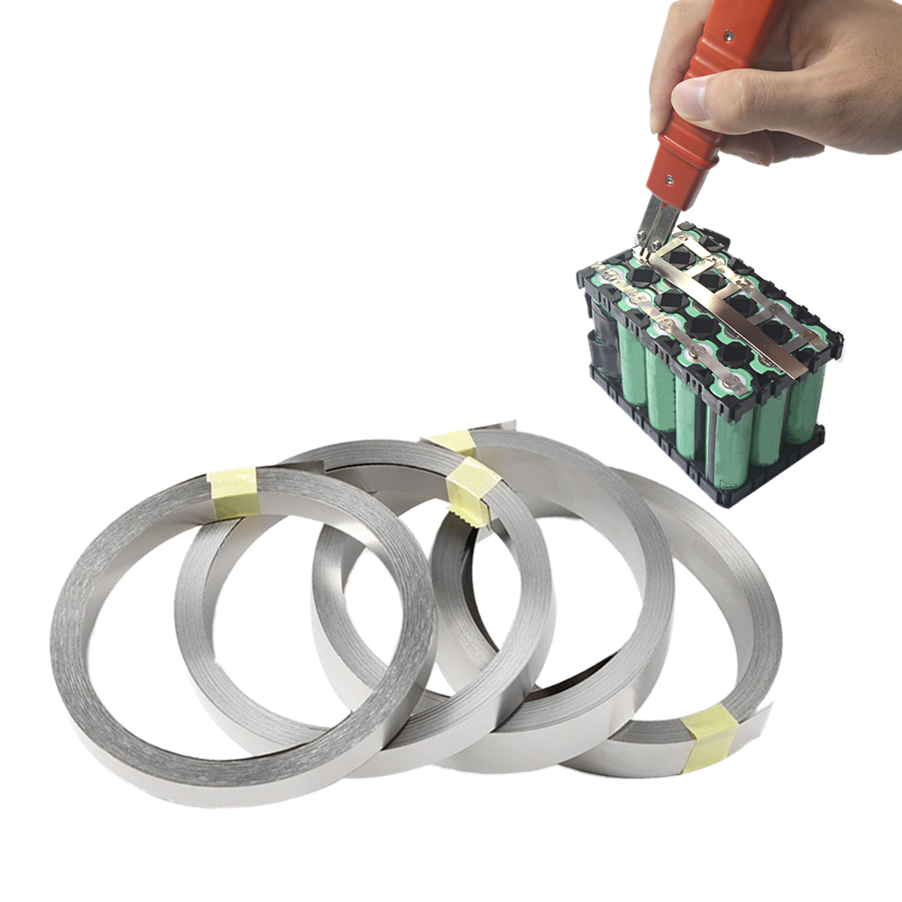 10M/Roll 18650 Li-ion Battery Nickel Sheet Plate Nickel Plated Steel Belt Strip Connector Spot Welding Machine Battery Welders