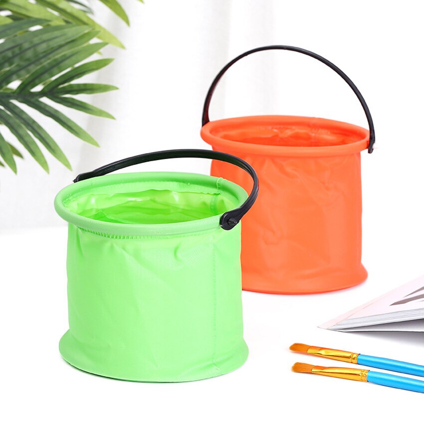 Hoge Capaciteit Opvouwbare Plastic Schilderij Borstel Wassen Emmer Wassen Pen Vat Student Tekening Penselenbakje Voor School Art Tool