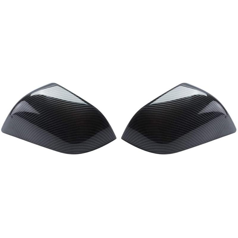 Zijspiegel Cover Plastic Cover Carbon Fiber Buiten Spiegels Cap Vervanging Compatibel Voor Tesla Model 3