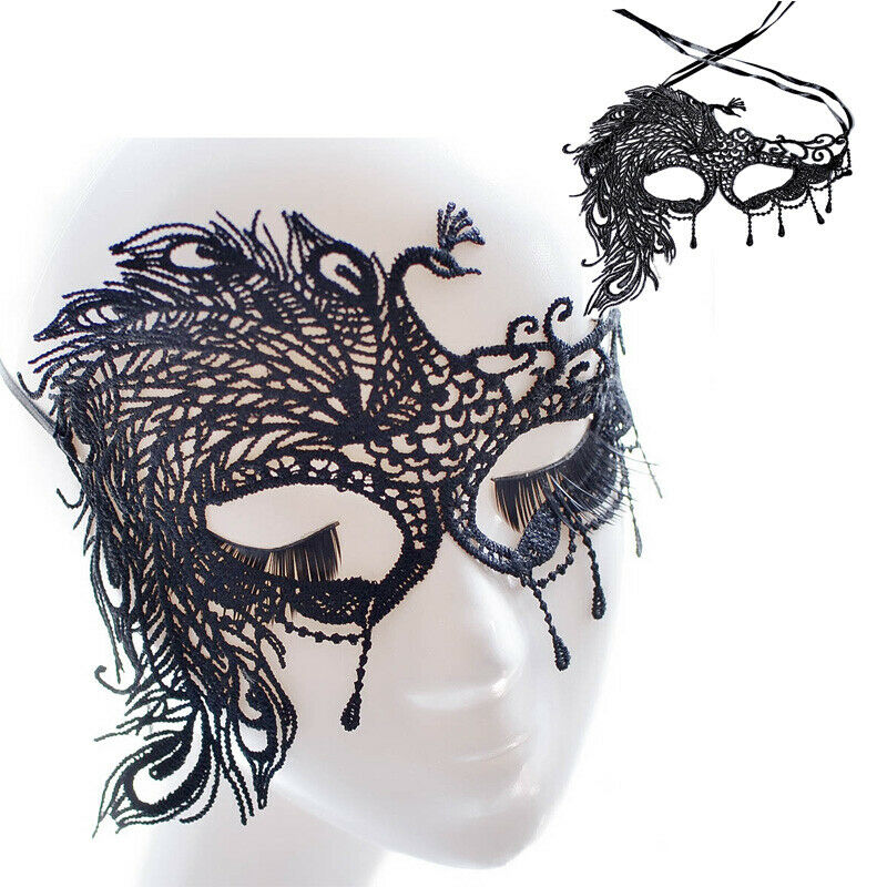 Masque en dentelle pour femmes noires 1 pièce | Sexy masques pour fête Halloween mascarade, masque de carnaval et Costumes vénitiens pour Mardi et Mardi anonyme