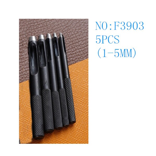 1-10MM Round Hollow Punch Set Leather Craft Punch Tool Hollow Hole Punch Cutter Tool for Watch Bands Belts Canvas Paper Plastics: F3903 1-5MM