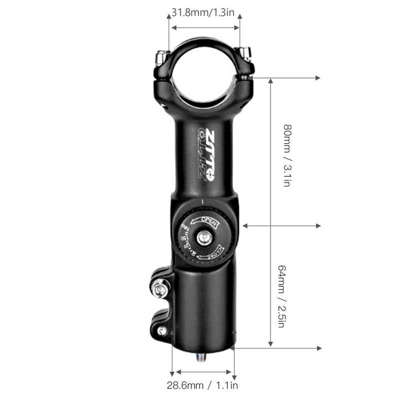 Aluminium Legierung Einstellbar Fahrrad Stem Riser für 25,4mm Lenker 80mm Vorbau für MTB Rennrad Fahrrad Teil Aufstieg extender