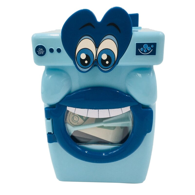 Cartoon Grote Mond Wasmachine Speelgoed Meisje Speelhuis Voor Kinderen: Blue