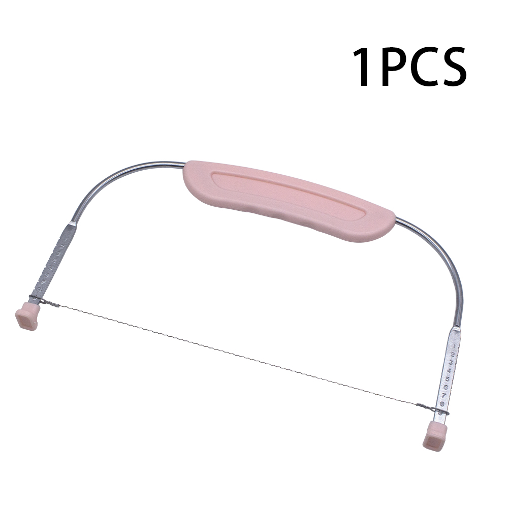 Adjustable Stainless Steel Cake Slicer Kitchen Accessories Single Line Cake Layerer Bakeware Bread Slicer Pastry Cutting Tools: Pink