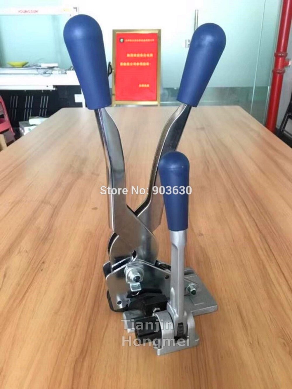 Multifunction Strapping Tool 3-in-1 Sealer Tensioner Cutter,Manual Banding Tool, Efficient Poly Strapping Tool for 1/2&quot; Width