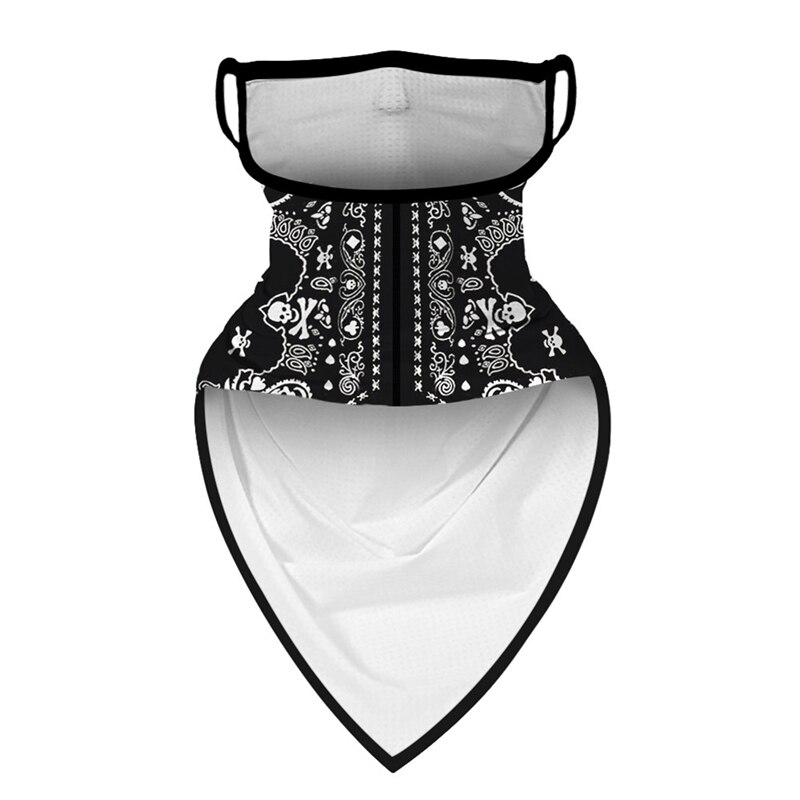 X Unisex estampado de tótem protector solar para deportes al aire libre a prueba de polvo oreja colgante triángulo
