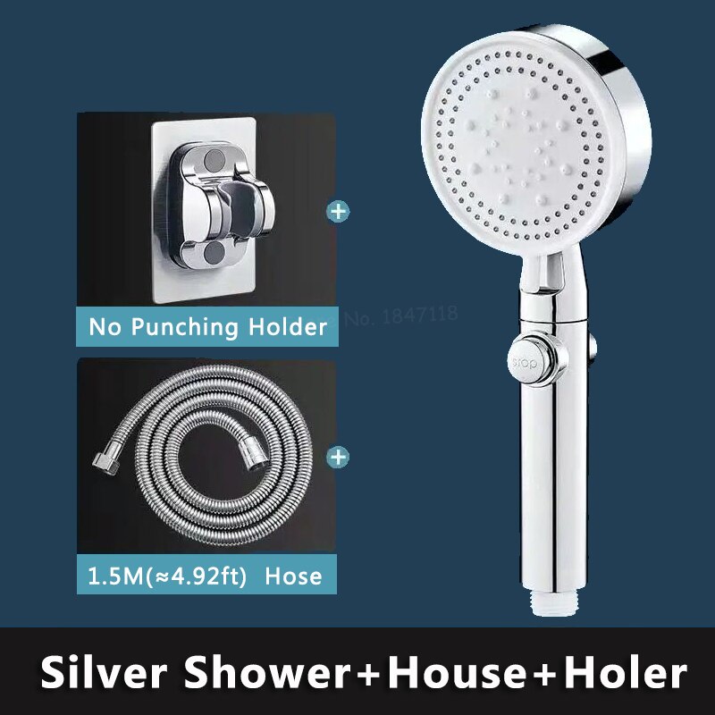 5 Mode Adjustable Shower Head High Pressure Water ... – Vicedeal