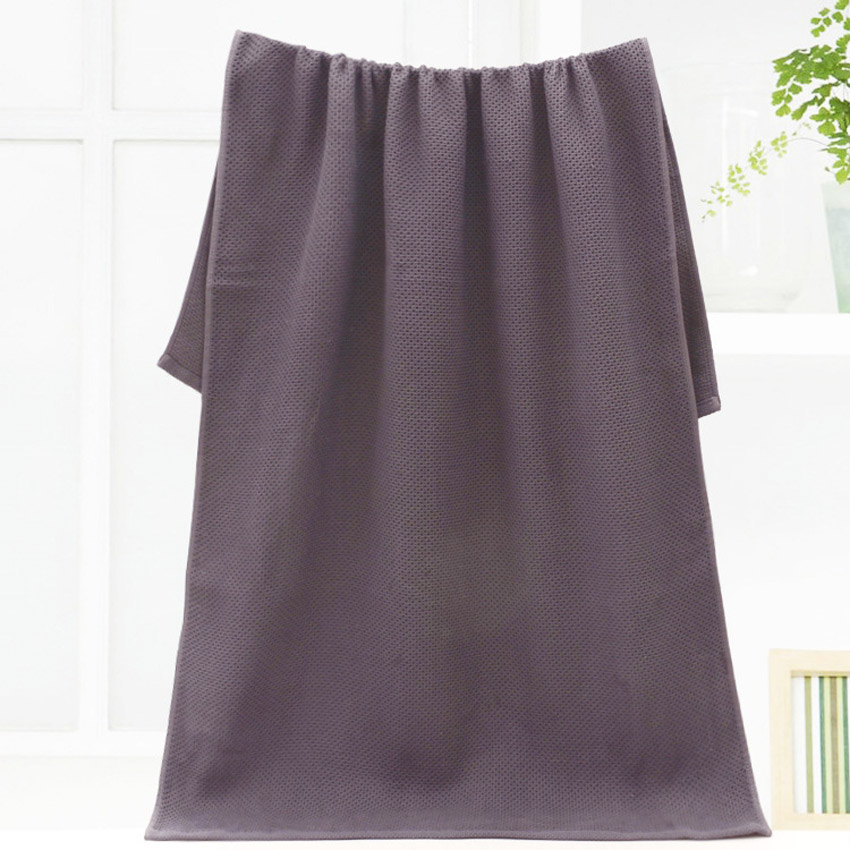 Honeycomb absorberende badehåndklæder bomuld tykkere jacquard almindeligt badehåndklæde 70 x 140 stort håndklæde: Mørkegrå / 70 x 140cm
