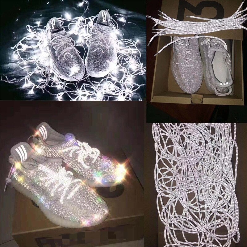 1 Paar Lichtgevende Fluorescerende Sneaker Shoestrings Sport Schoenveters Reflecterende Ronde Touw Schoenen Kant Licht Schoenveter Schoen Accessoires