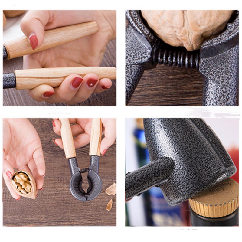 Nutcracker Sheller Crack Almond Walnut Pecan Hazelnut Filbert Nut Kitchen Nut Sheller Clip Tool Clamp Plier Cracker