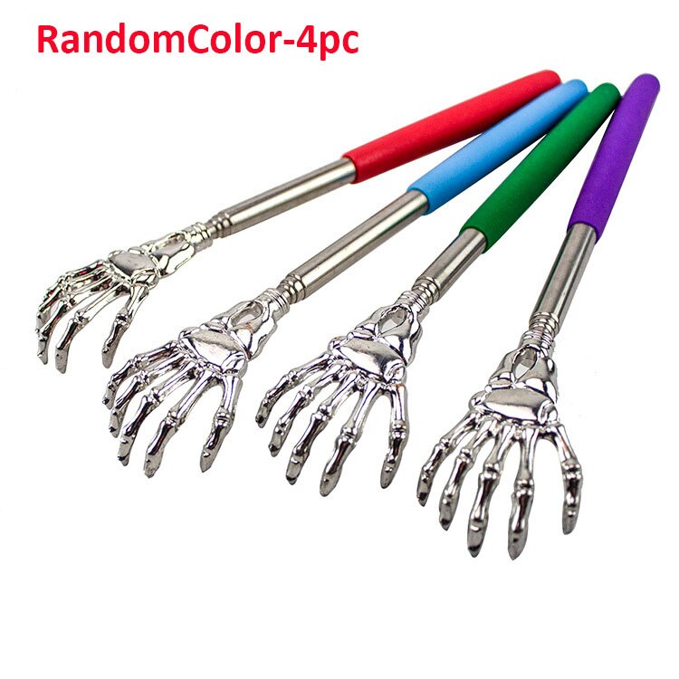 1/3/4pc Back Scratcher Telescopic Scratching Backscratcher Massager Back Scraper Extendable Telescoping Itch Health Hackle: 4 pcs Ghost claw