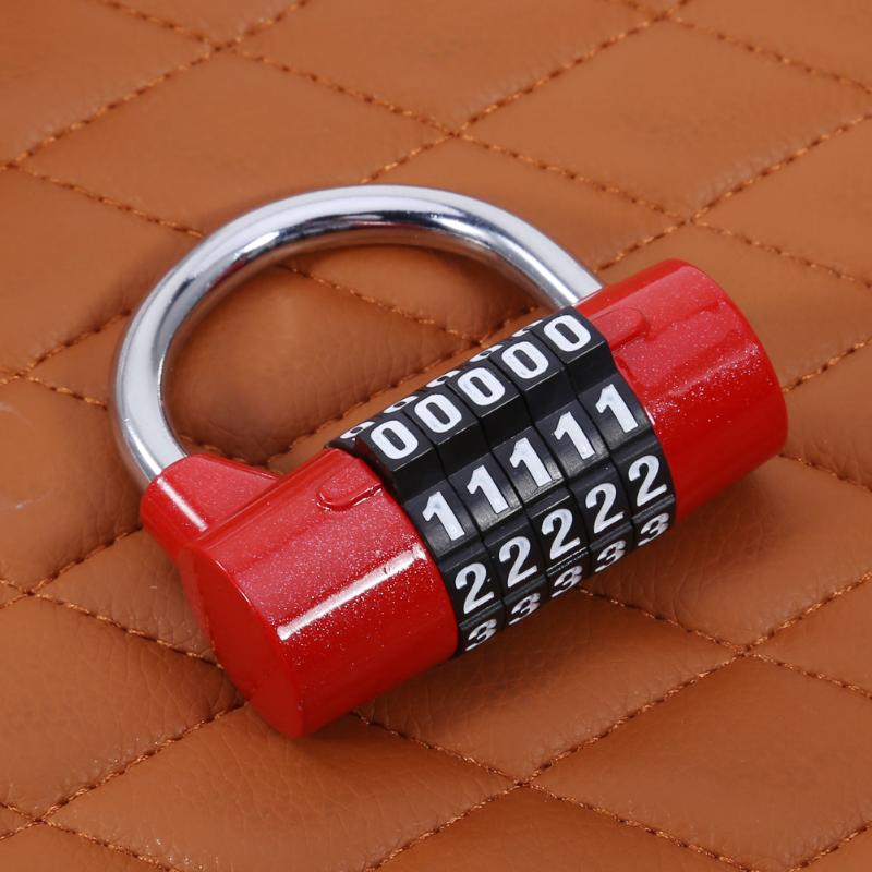 Cadenas à code à 4/5 chiffres avec mot de passe et anse large, cadenas à combinaison, sécurité de voyage en toute sécurité