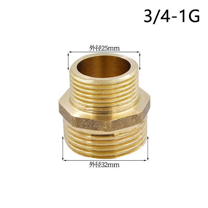 Brass Pipe Hex Nipple Fitting Quick Coupler Adapter 1/8 1/4 3/8 1/2 3/4 1 BSP Male to Male Thread Water Oil Gas Connector: 6-1G