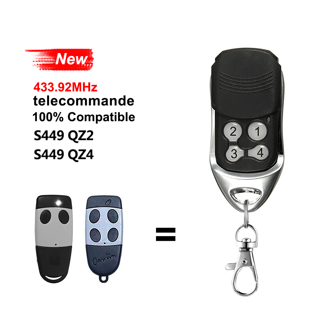 Cardin S449 QZ2 QZ4 Garagedeur Afstandsbediening 433.92Mhz Rolling Code