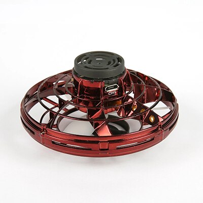 Flynova original drone flyvende spinner fidget legetøj håndbetjent mini ufo flyorb fly spinner legetøj til børn voksen: Rød