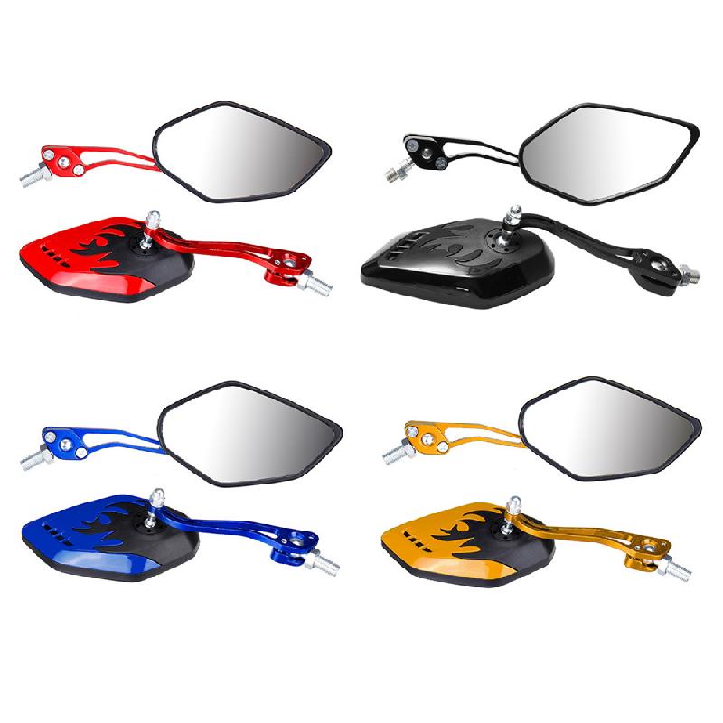 Espejos retrovisores universales para motocicleta, conjunto de 2 unidades, rotación de 360 grados, 8 / 10mm