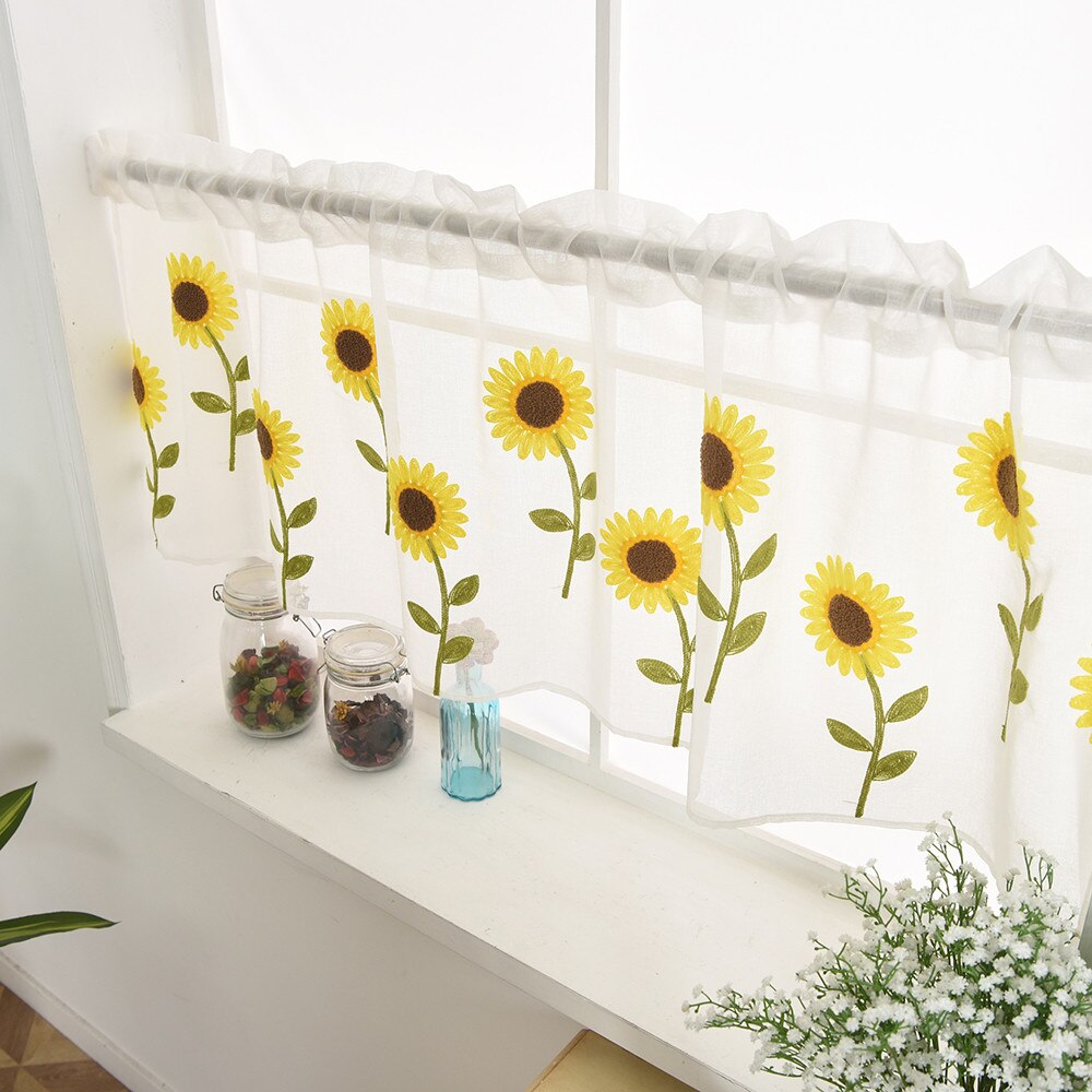 yarn curtain tulle curtains for windows for the living room kitchen modern window treatments voile curtain Drape Valance SD