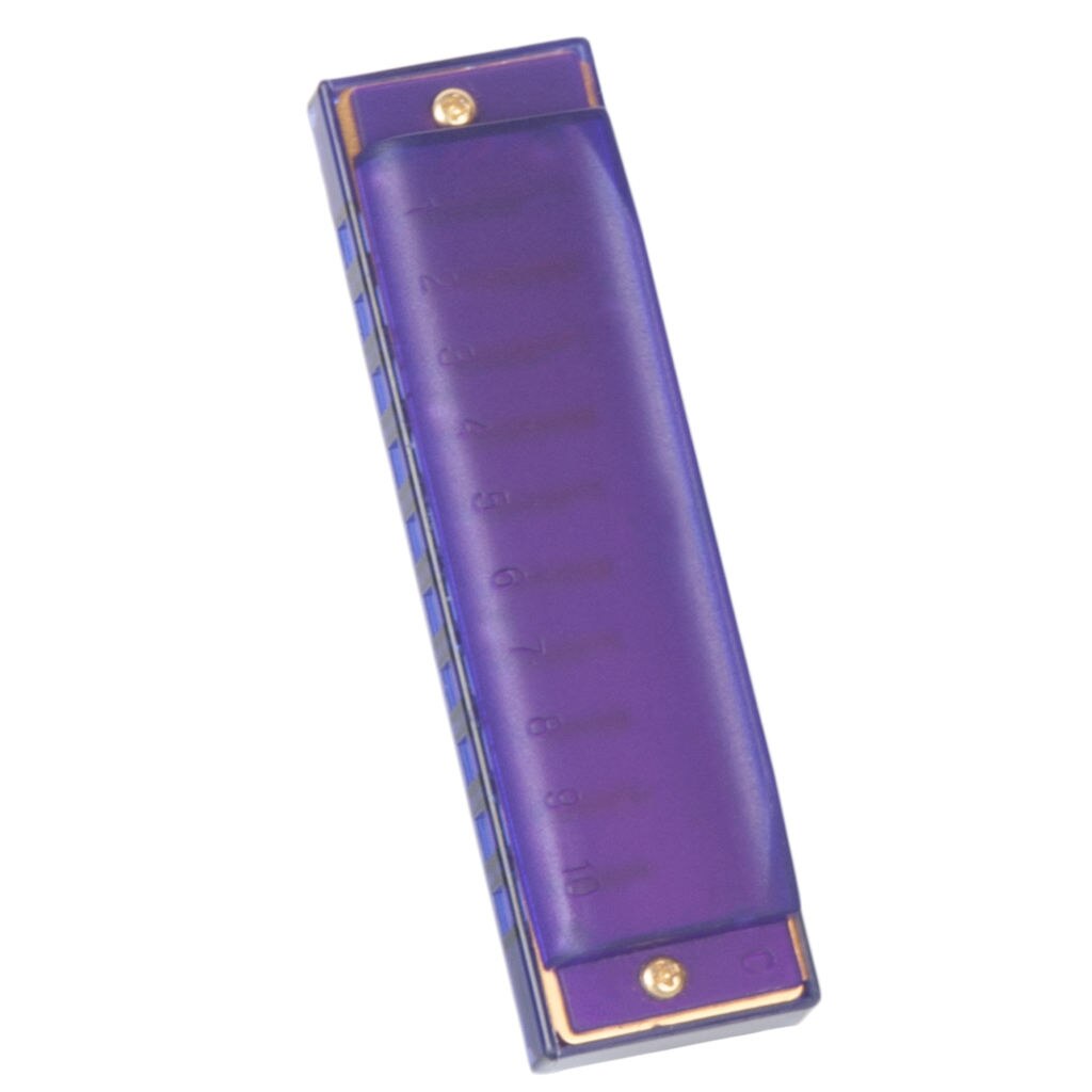 Blues Harmonica 10 Holes C Sleutel Beginner Harmonica Voor Kid En Adult Paars