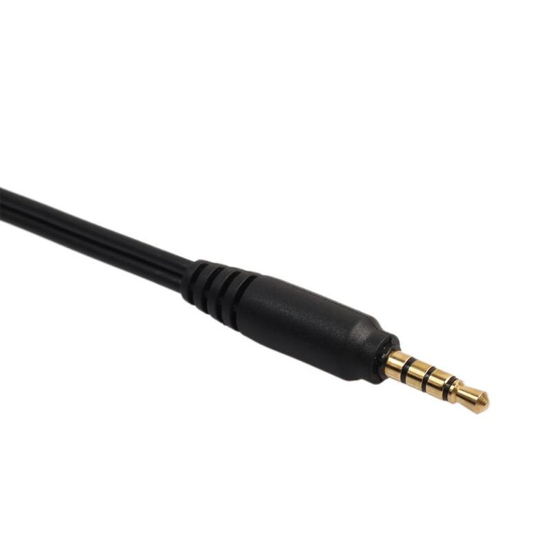 Adaptador transmisor de , conector Jack de 3,5mm para auriculares estéreo, Audio macho a 2 hembra, micrófono TRRS Y Cable divisor