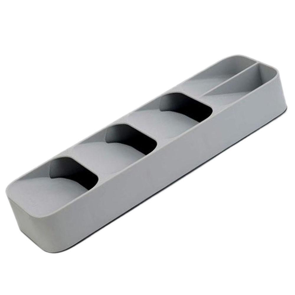 Tray Insert Cutlery Spoon Utensil Divider Organizer Kitchen Drawer Compact: Grey-A