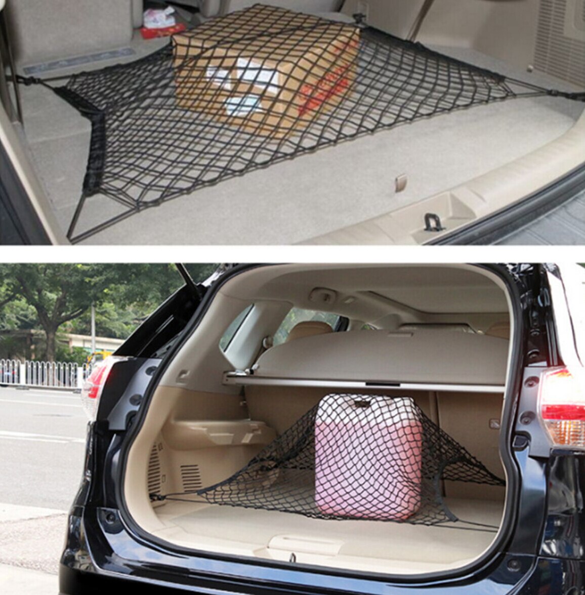 4 krokar bil bagageutrymme last mesh nät bagage för volvo  s40 s60 s70 s80 s90 v40 v50 v60 v90 xc60 xc70 xc90
