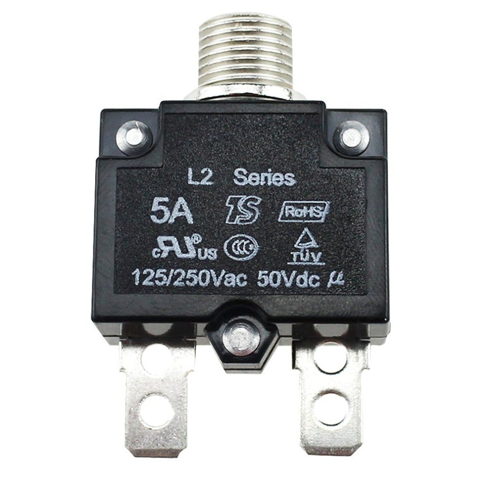 5A/10A/15A/20A/30A Circuit Breaker Waterproof Push Button Resettable Thermal Fuse Circuit Breaker Panel Mount