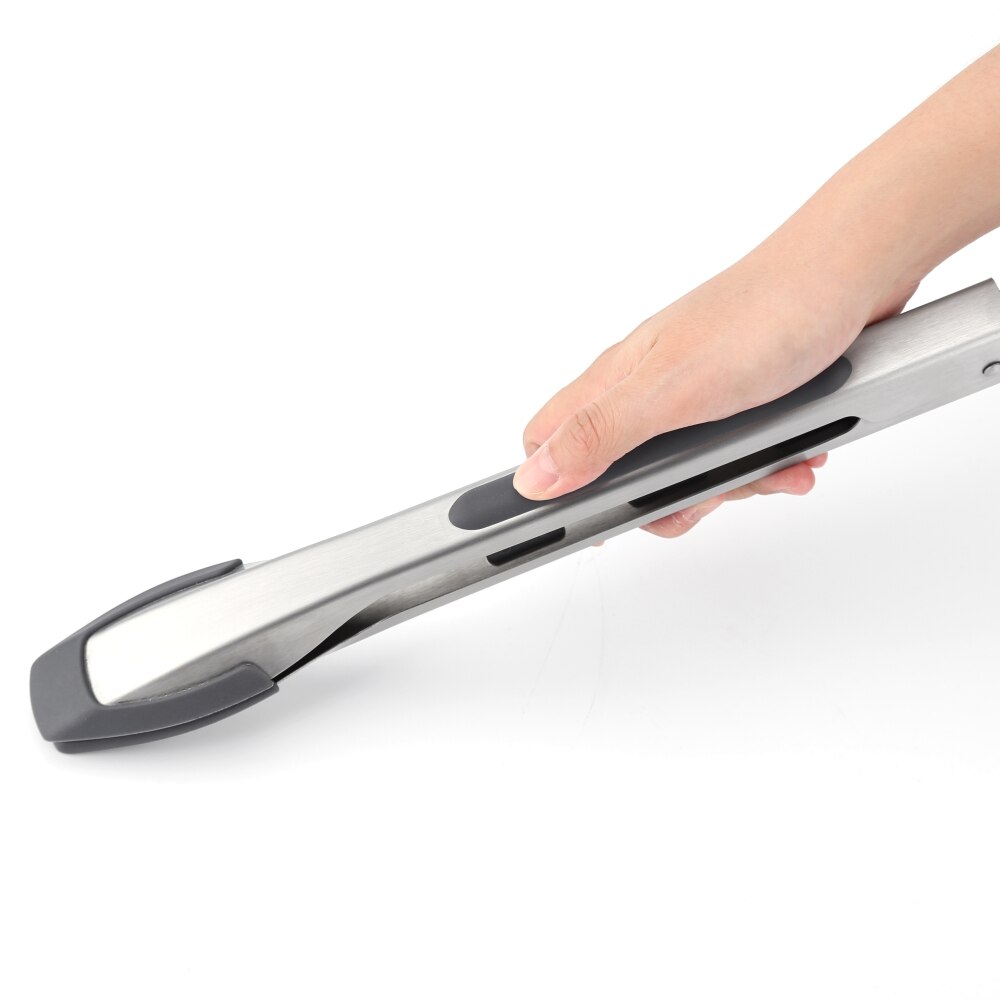 12 "Een Hand Roestvrijstalen Keuken Tang Voedsel Grill Bbq Tong: Default Title